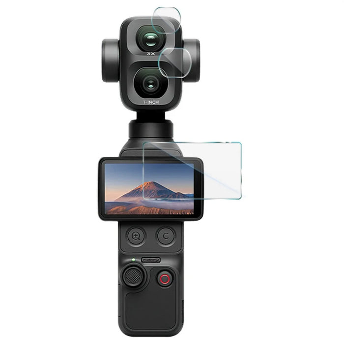IMAK For DJI Osmo Pocket 4P Camera Tempered Glass Screen Protector + Lens Protector Kit - Transparent - 1