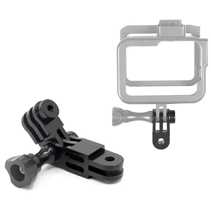 35mm Action Camera Mount Adapter for GoPro  /  DJI Quick Release Connector 3-Prong Mounting Bracket - Black - 1