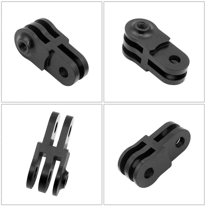 35mm Action Camera Mount Adapter for GoPro  /  DJI Quick Release Connector 3-Prong Mounting Bracket - Black - 2