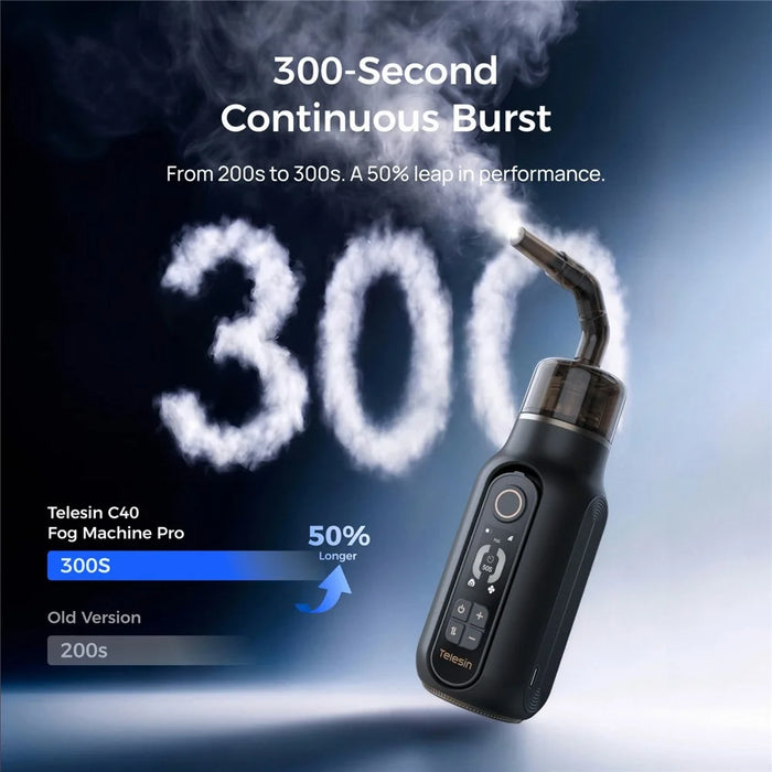 TELESIN P5-MCS-27 Fog Machine Portable Handheld Smoke Generator with Wireless Remote for Film Photography - Black - 4