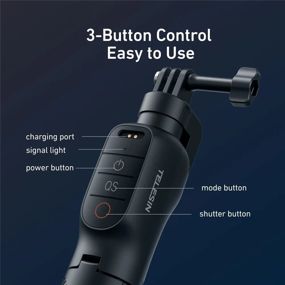 TELESIN S1-TSS-07-TDJ 3 in 1 Floating Handle for DJI Osmo Action 6 / 5 Pro / 4 Underwater Remote Selfie Stick Bluetooth-compatible Tripod - 7