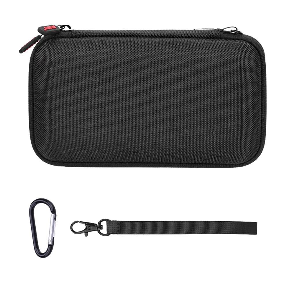 BRDRC For DJI Osmo Pocket 4P Carrying Case Protective Travel Bag with Carabiner Wrist Strap - Black - 1
