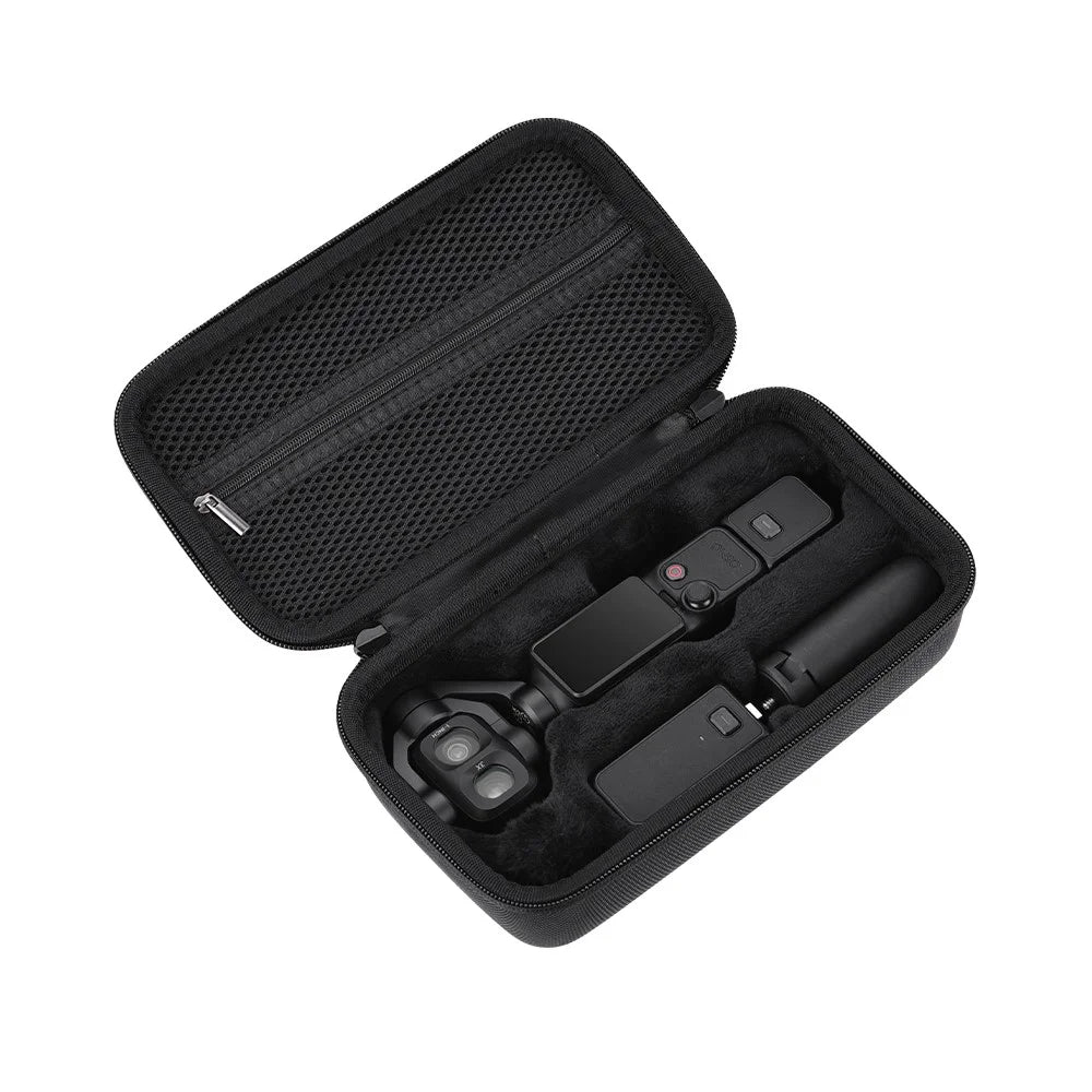 BRDRC For DJI Osmo Pocket 4P Carrying Case Protective Travel Bag with Carabiner Wrist Strap - Black - 6