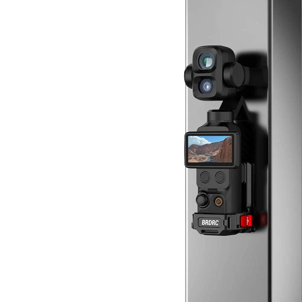 BRDRC 9 in 1 Interface Extension Magnetic Mount for DJI Osmo Pocket 4P  /  4  /  3  180 Degree Adjustable Aluminum Alloy Stand - Black - 2
