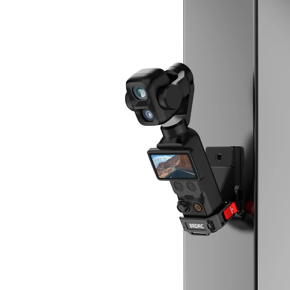BRDRC 9 in 1 Interface Extension Magnetic Mount for DJI Osmo Pocket 4P  /  4  /  3  180 Degree Adjustable Aluminum Alloy Stand - Black - 3