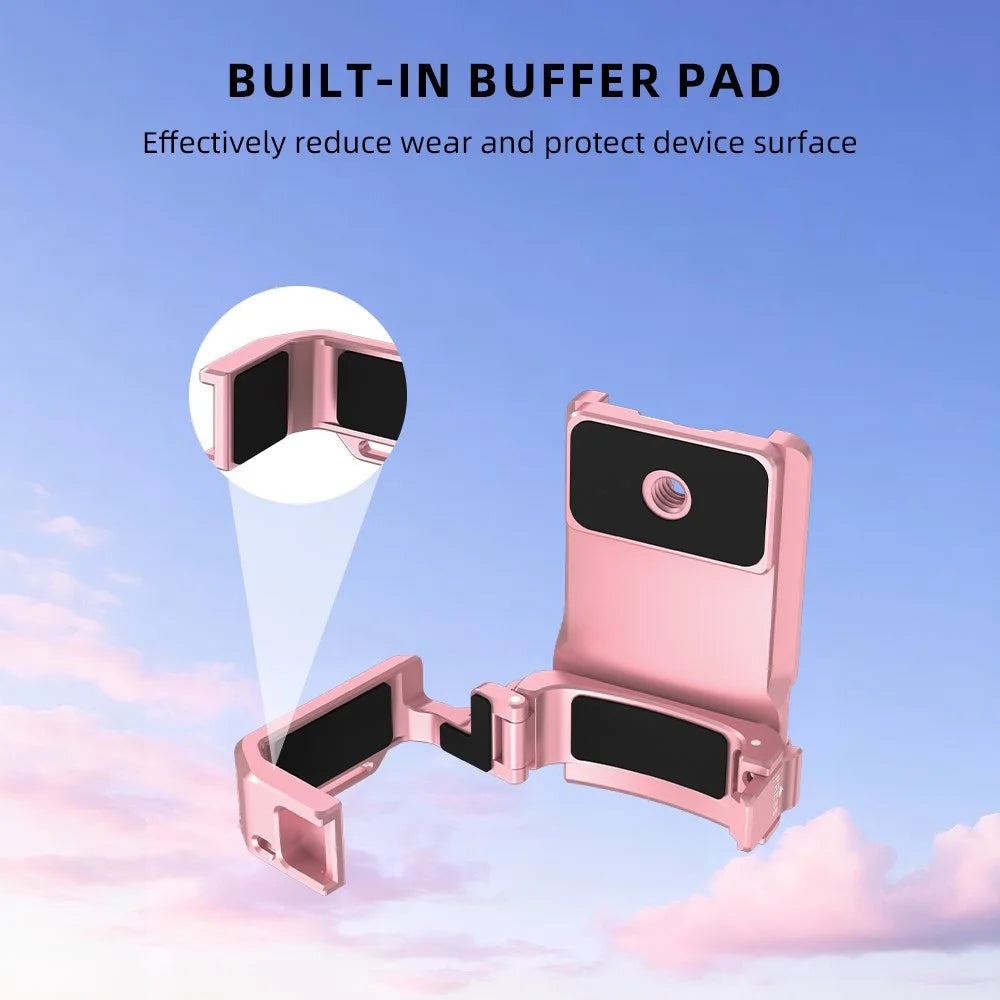 BRDRC 9 in 1 Interface Extension Magnetic Mount for DJI Osmo Pocket 4P  /  4  /  3  180 Degree Adjustable Aluminum Alloy Stand - Black - 7