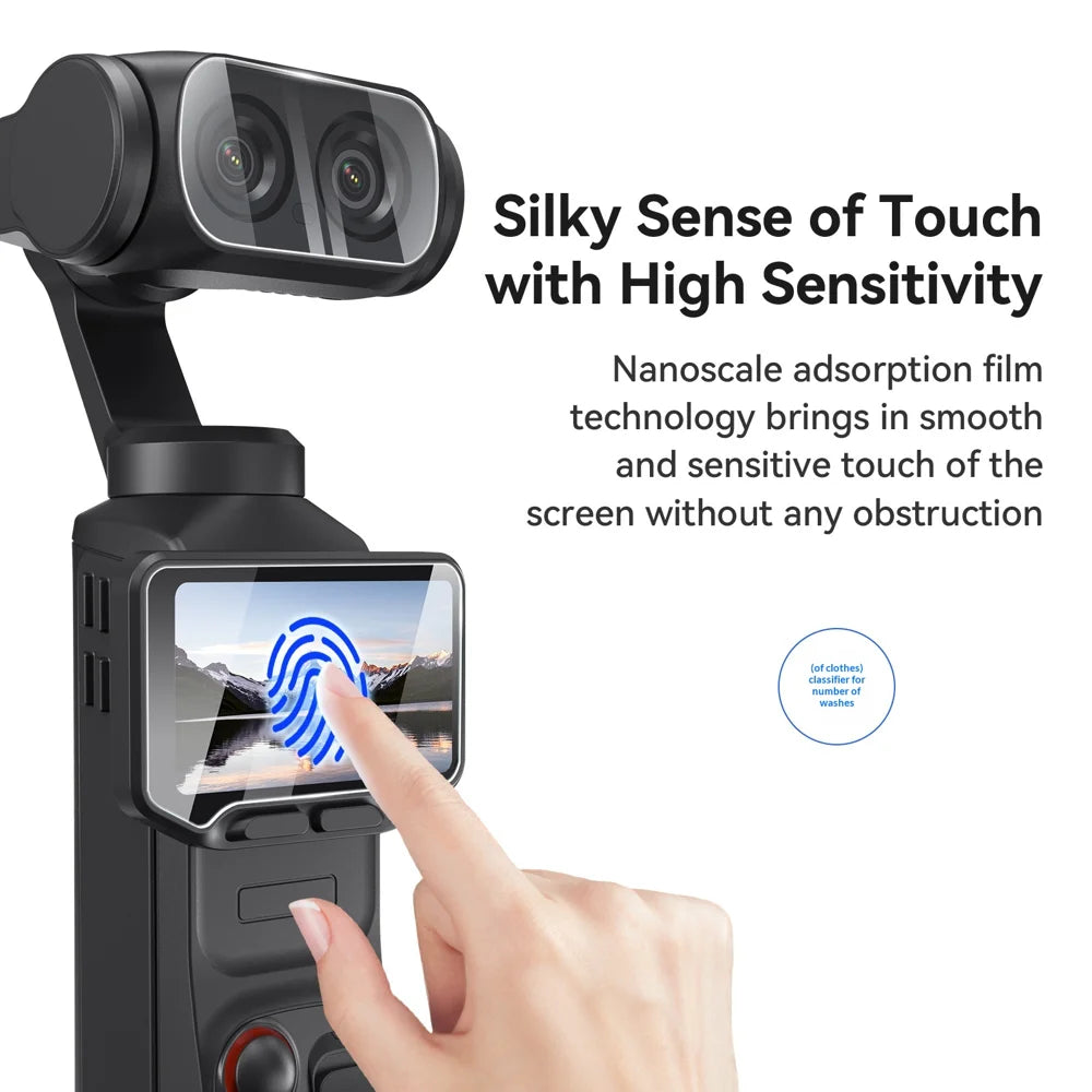 AMAGISN For Insta360 Luna Ultra 2Pcs Tempered Glass Screen Protector + 2Pcs Lens Film 9H Hardness Anti-Scratch - 6