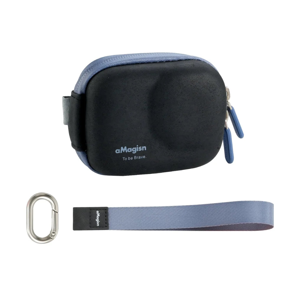 AMAGISN Portable Case for DJI Action/Insta360/GoPro Hero EVA Hard Shell Storage Bag - Black - 1
