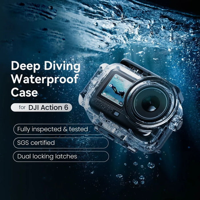 AMAGISN For DJI Osmo Action 6 Waterproof Case 60m Deep Diving Housing Underwater Protective Cover - 5