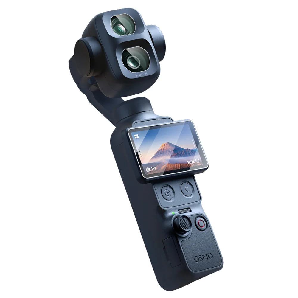 AMAGISN BD78 2Pcs Screen Protector and Lens Film Set for DJI Osmo Pocket 4P HD 9H Anti-Fingerprint Tempered Glass Film - 2