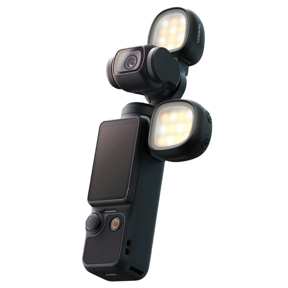 TELESIN S5-BGD-23-TDJ 2Pcs Mini Fill Light for DJI Osmo Pocket 4 / 4P Magnetic 3 Color Temp LED Video Light - Black - 1