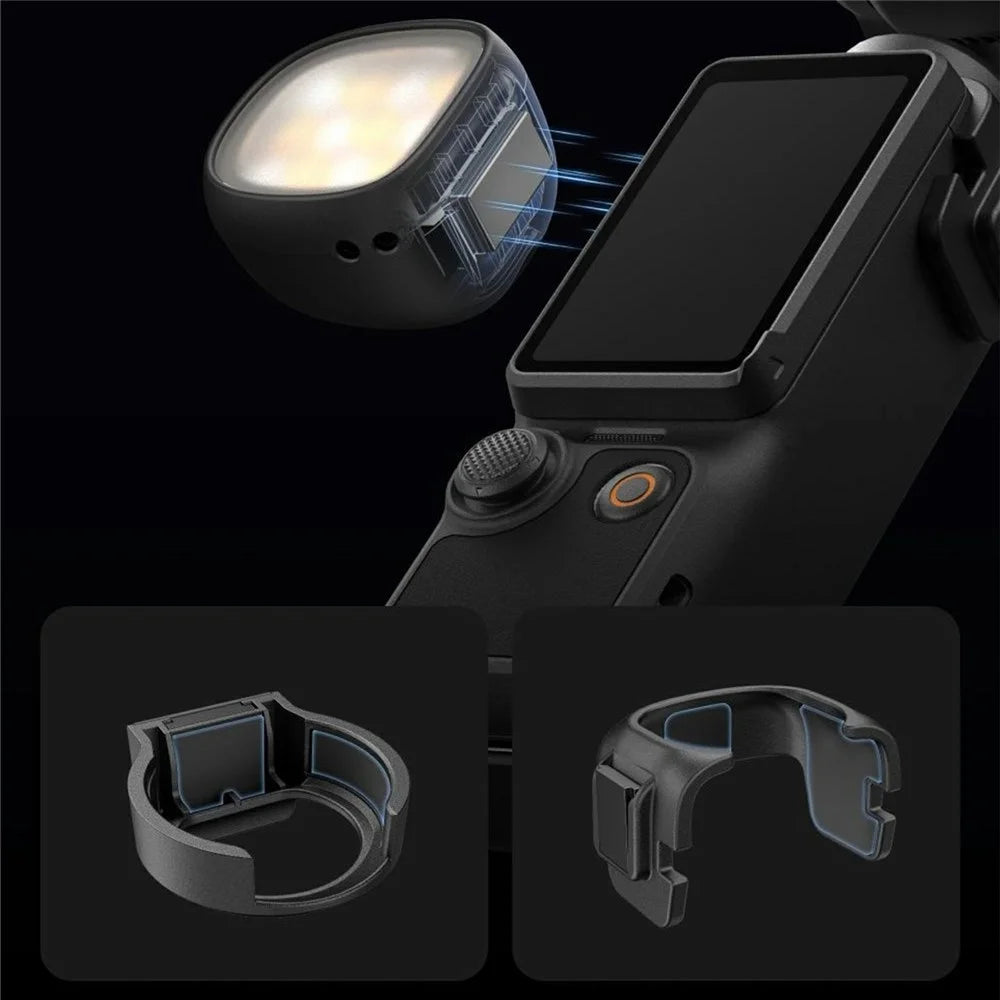 TELESIN S5-BGD-23-TDJ 2Pcs Mini Fill Light for DJI Osmo Pocket 4 / 4P Magnetic 3 Color Temp LED Video Light - Black - 6