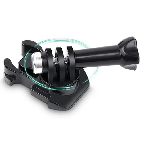 360 Degree Rotating Swivel Base Helmet Mount Quick Release for Action Camera - Black - 1