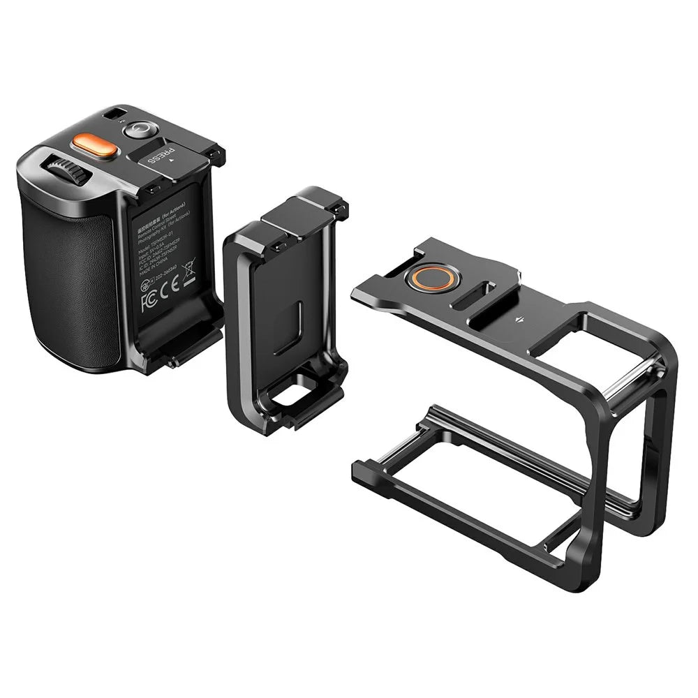 TELESIN S6-FMS-39-TDJ For DJI Osmo Action 6 Remote Street Photography Kit , Camera Cage with Bluetooth-compatible Remote Handle - Black - 3