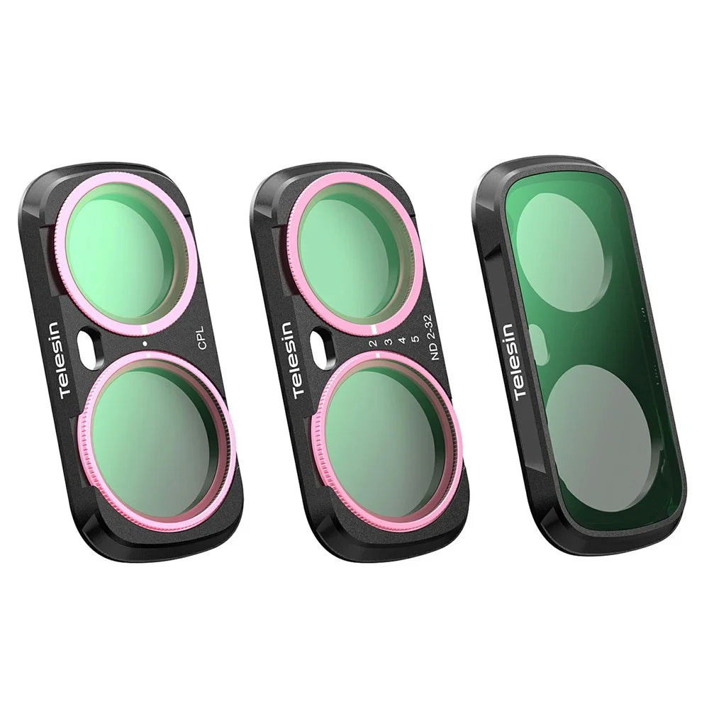 TELESIN S5-FLT-85-TIS for Insta360 Luna Filter Kit , CPL VND Black Diffusion 1 / 4 Camera Filter Set - Transparent - 1