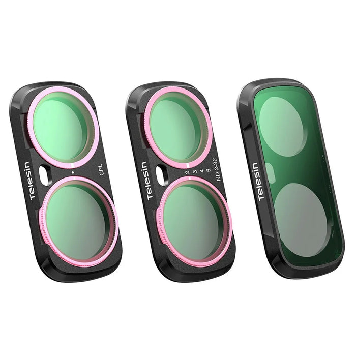 TELESIN S5-FLT-85-TIS for Insta360 Luna Filter Kit , CPL VND Black Diffusion 1 / 4 Camera Filter Set - Transparent - 1