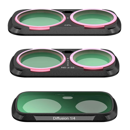 TELESIN S5-FLT-85-TIS for Insta360 Luna Filter Kit , CPL VND Black Diffusion 1 / 4 Camera Filter Set - Transparent - 2