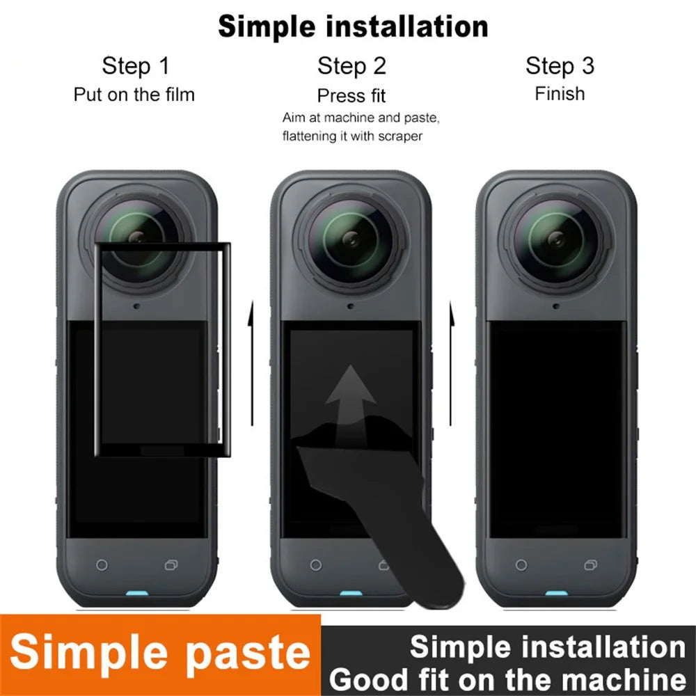 IMAK for Insta360 X5 Camera Screen Protector PMMA HD Clear Anti-Scratch Sensitive Touch Film - Transparent - 4