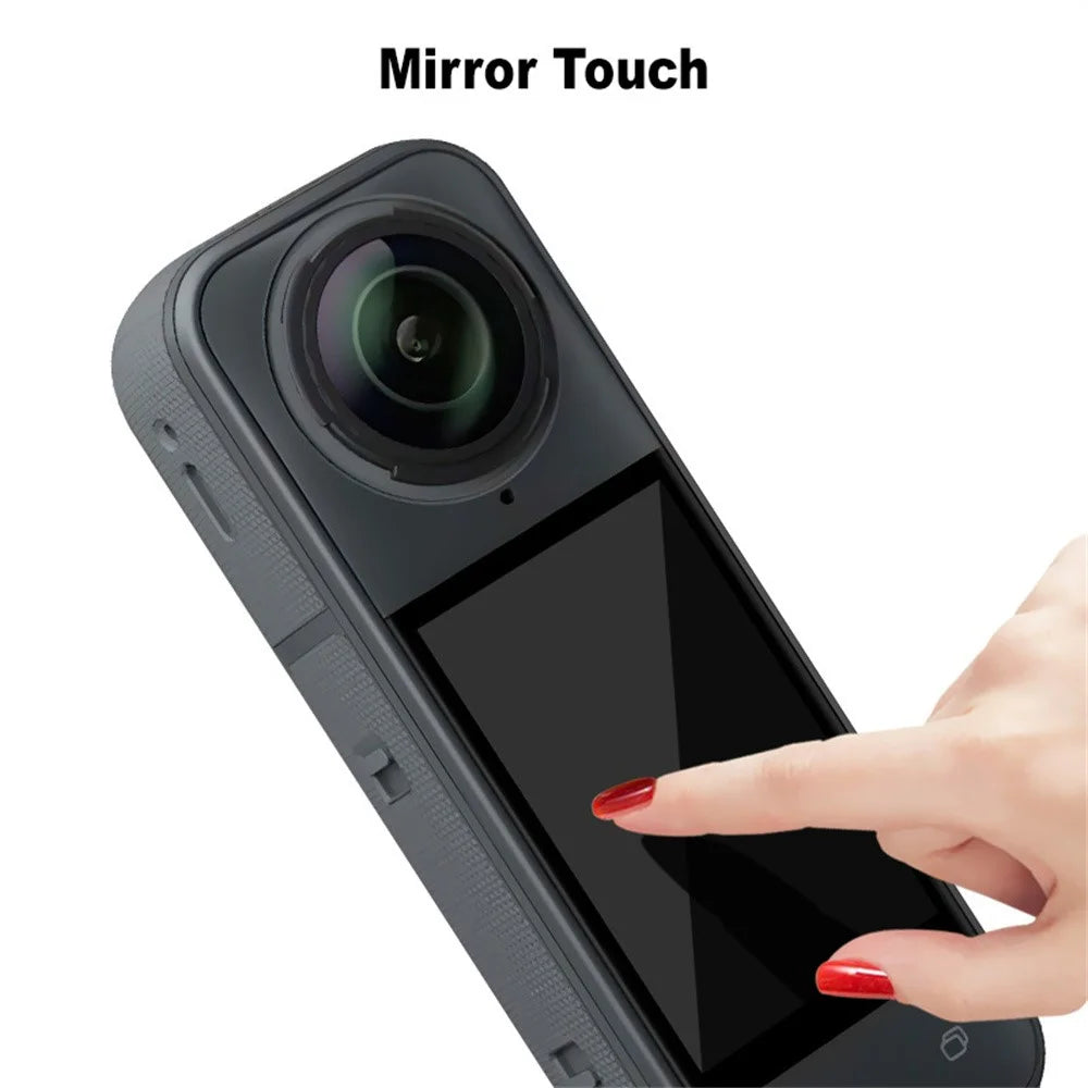 IMAK for Insta360 X5 Screen Protector 3D Curved Anti-Scratch HD Clear Tempered Glass Film - Transparent - 5
