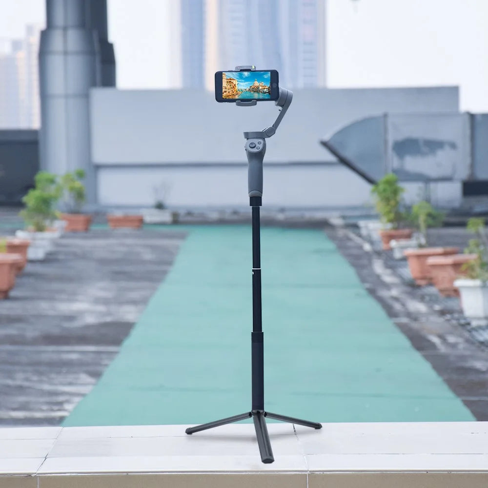 Aluminum Alloy Telescopic Handheld Gimbal Stabilizer Extension Stick with Tripod for DJI Feiyu Zhiyun Moza - 5