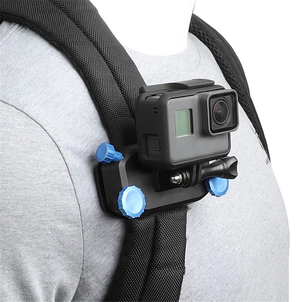 Sports Camera Backpack Strap Mount Clip for GoPro Hero 8 7 6 5 4/DJI Osmo Action/Yi 4K/insta360 one/SJCAM/EKEN - 2