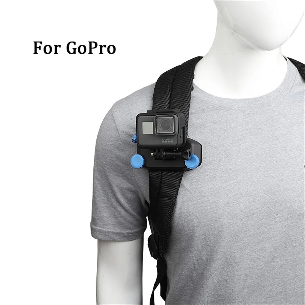Sports Camera Backpack Strap Mount Clip for GoPro Hero 8 7 6 5 4/DJI Osmo Action/Yi 4K/insta360 one/SJCAM/EKEN - 7