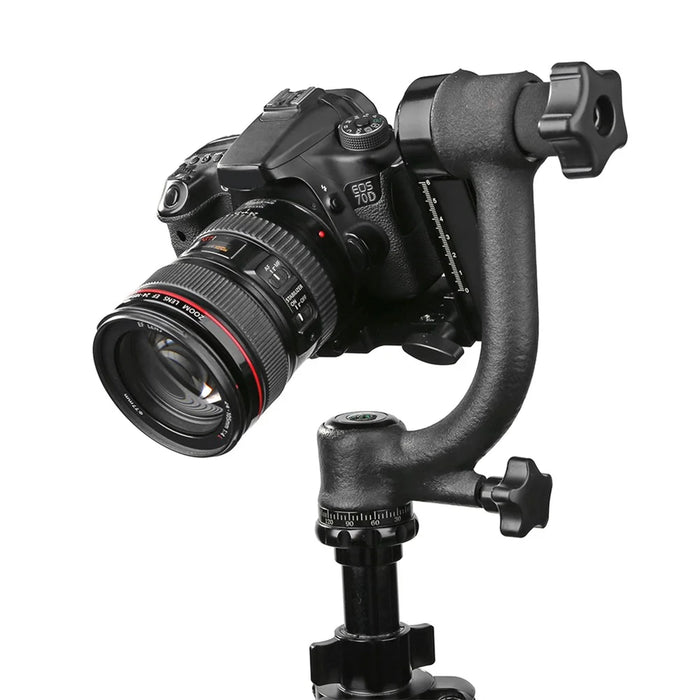 Panoramic 360 Degree Vertical Gimbal Tripod Head 1/4 inch Screw Telephoto Lens Quick Release Plate for DSLR Camera - 2