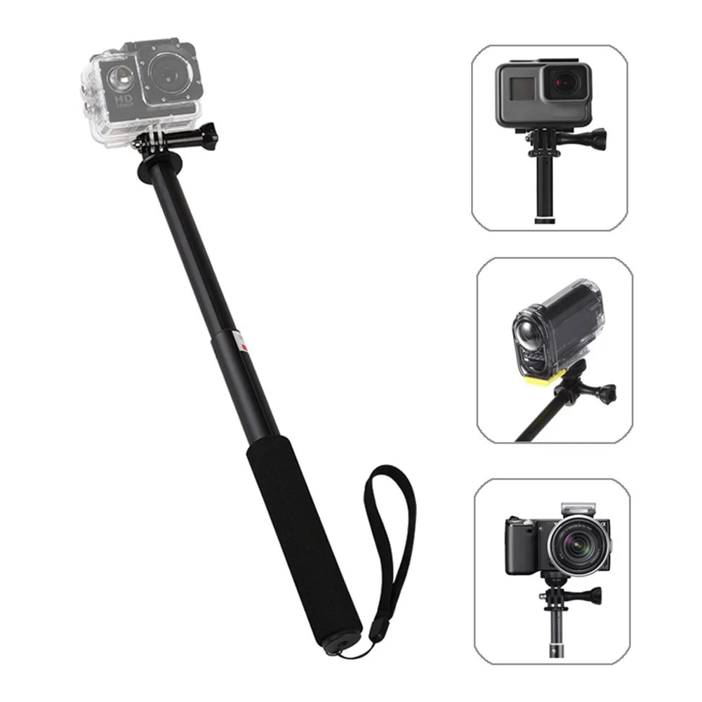 29-Inch Long Aluminum Alloy Camera Selfie Stick for GoPro Hero9 8 7 6 5 Sjcam Sj8 Yi 4K Eken H9 - 1