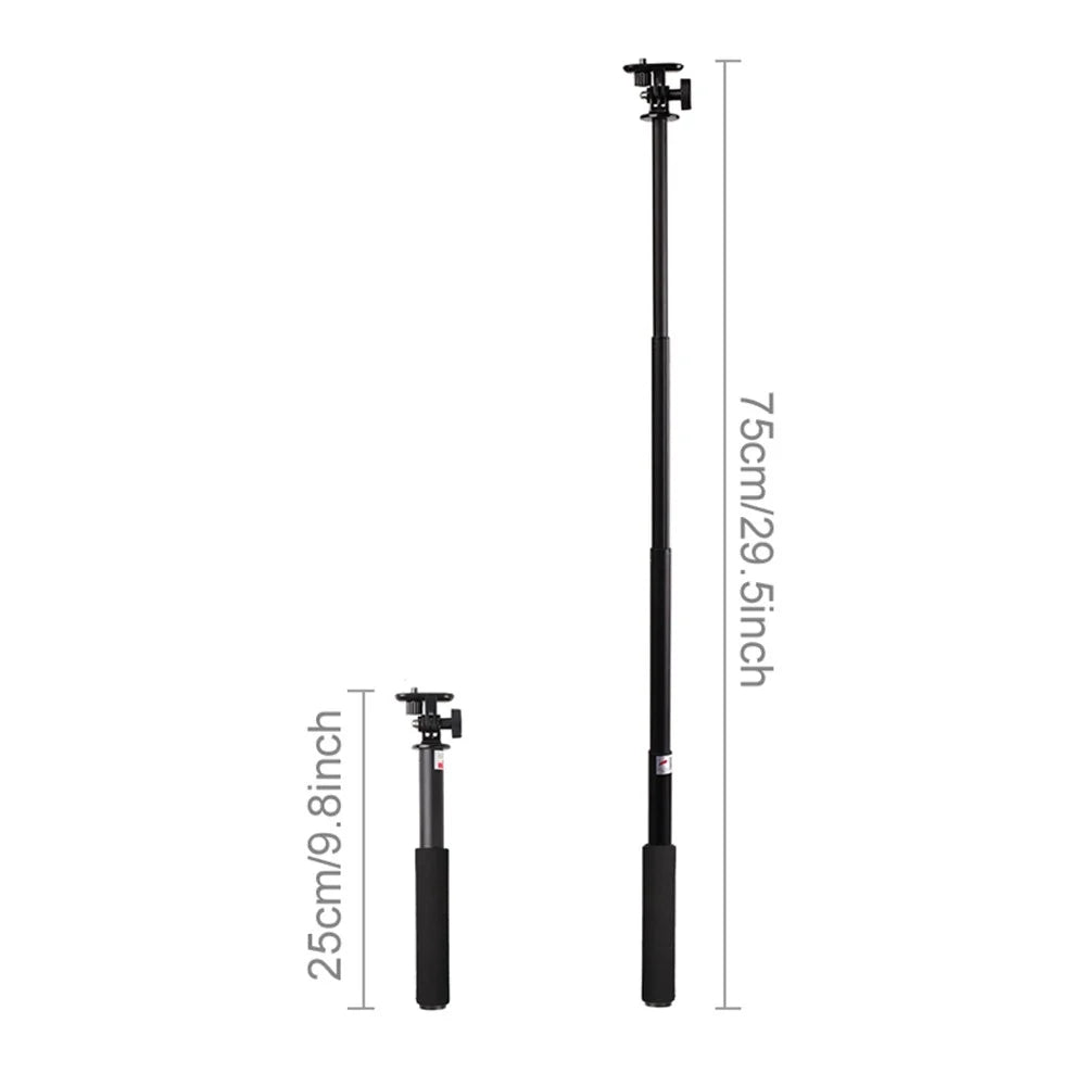 29-Inch Long Aluminum Alloy Camera Selfie Stick for GoPro Hero9 8 7 6 5 Sjcam Sj8 Yi 4K Eken H9 - 4