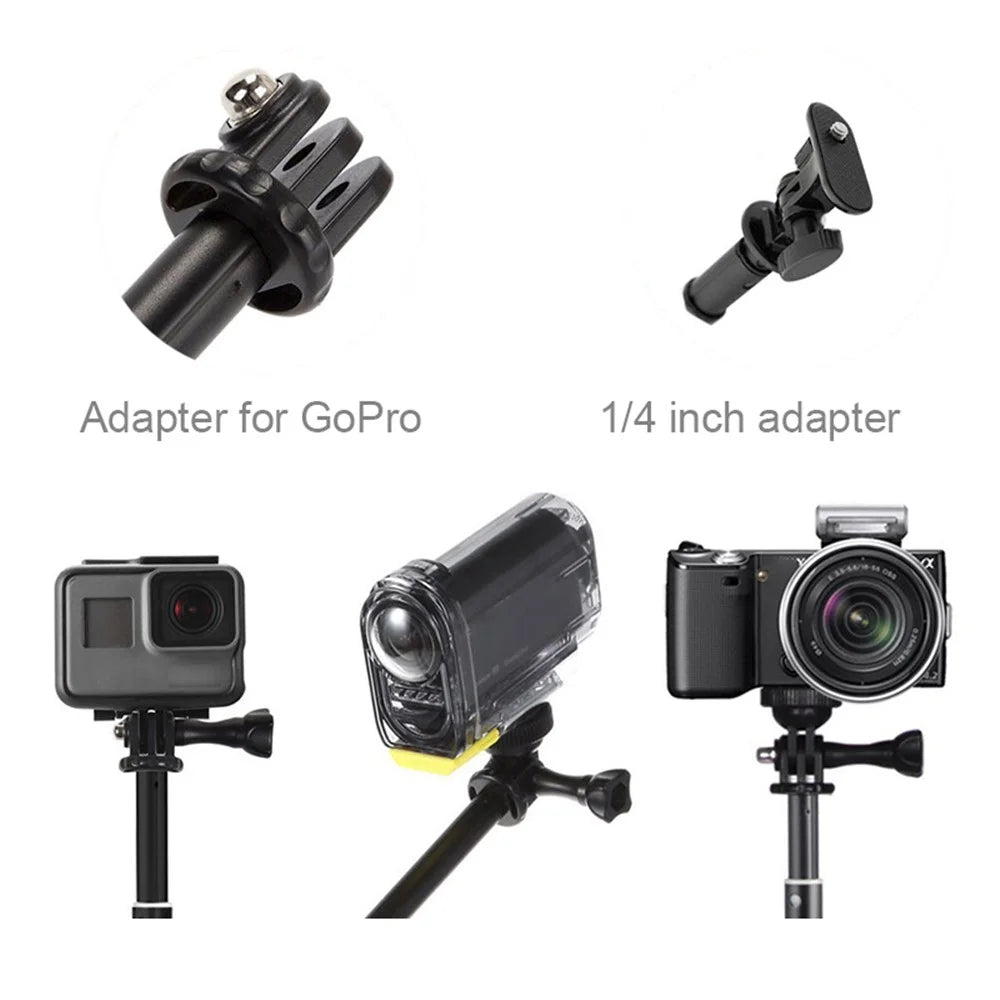 29-Inch Long Aluminum Alloy Camera Selfie Stick for GoPro Hero9 8 7 6 5 Sjcam Sj8 Yi 4K Eken H9 - 5