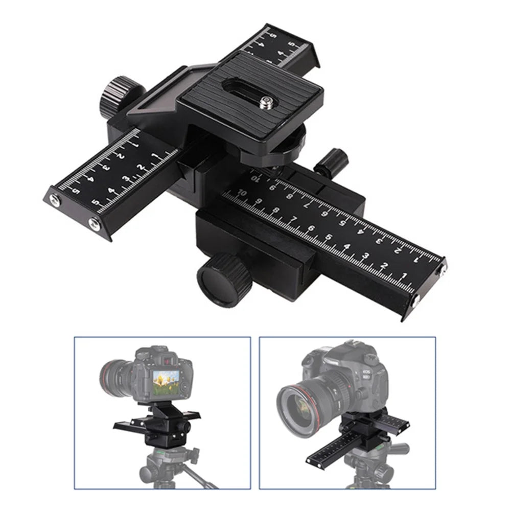 Two-Way Macro Frame Four-Dimensional Macro Tripod Head Fine-Tuning Long-Shaped Tripod Head for Macro Shooting - 1