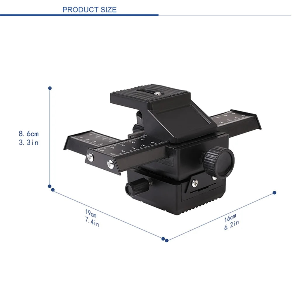 Two-Way Macro Frame Four-Dimensional Macro Tripod Head Fine-Tuning Long-Shaped Tripod Head for Macro Shooting - 6