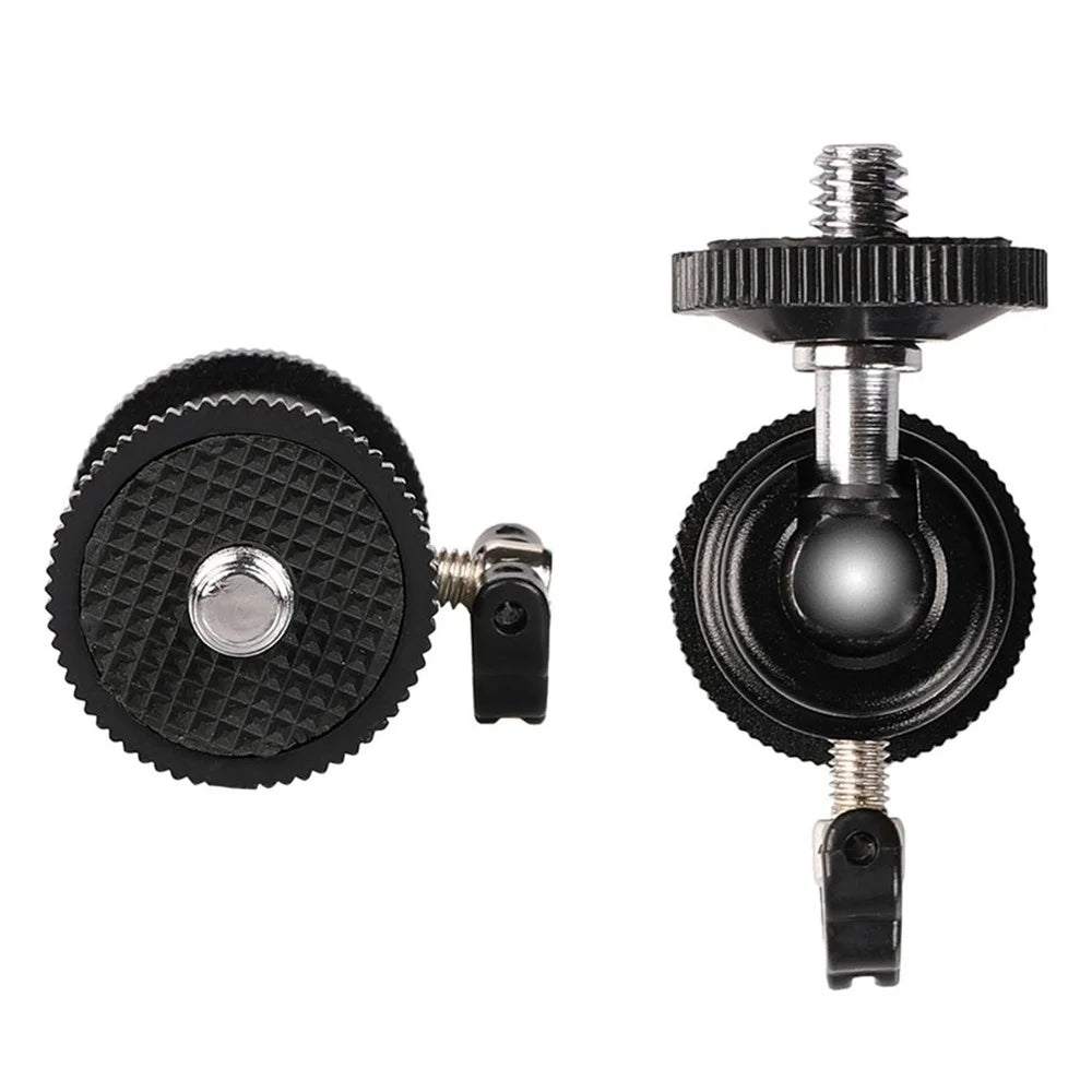 1/4" Screw Mini Hot Shoe Ball Head Flash Bracket Holder Mount for Camera Tripod - 2