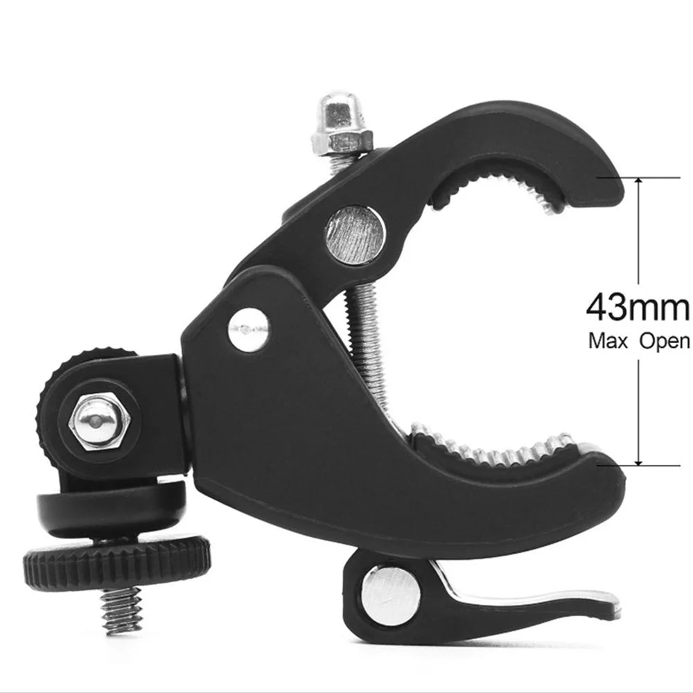 DV DSLR Bicycle Handlebar Mount 1/4 Screw Clamp Bracket Sports Camera Tripod Adapter - 3