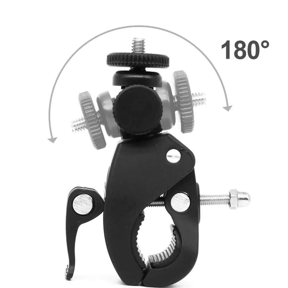 DV DSLR Bicycle Handlebar Mount 1/4 Screw Clamp Bracket Sports Camera Tripod Adapter - 4