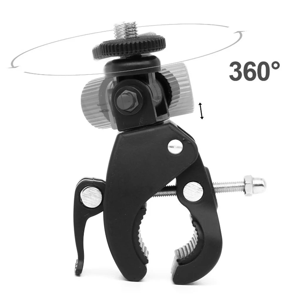 DV DSLR Bicycle Handlebar Mount 1/4 Screw Clamp Bracket Sports Camera Tripod Adapter - 6
