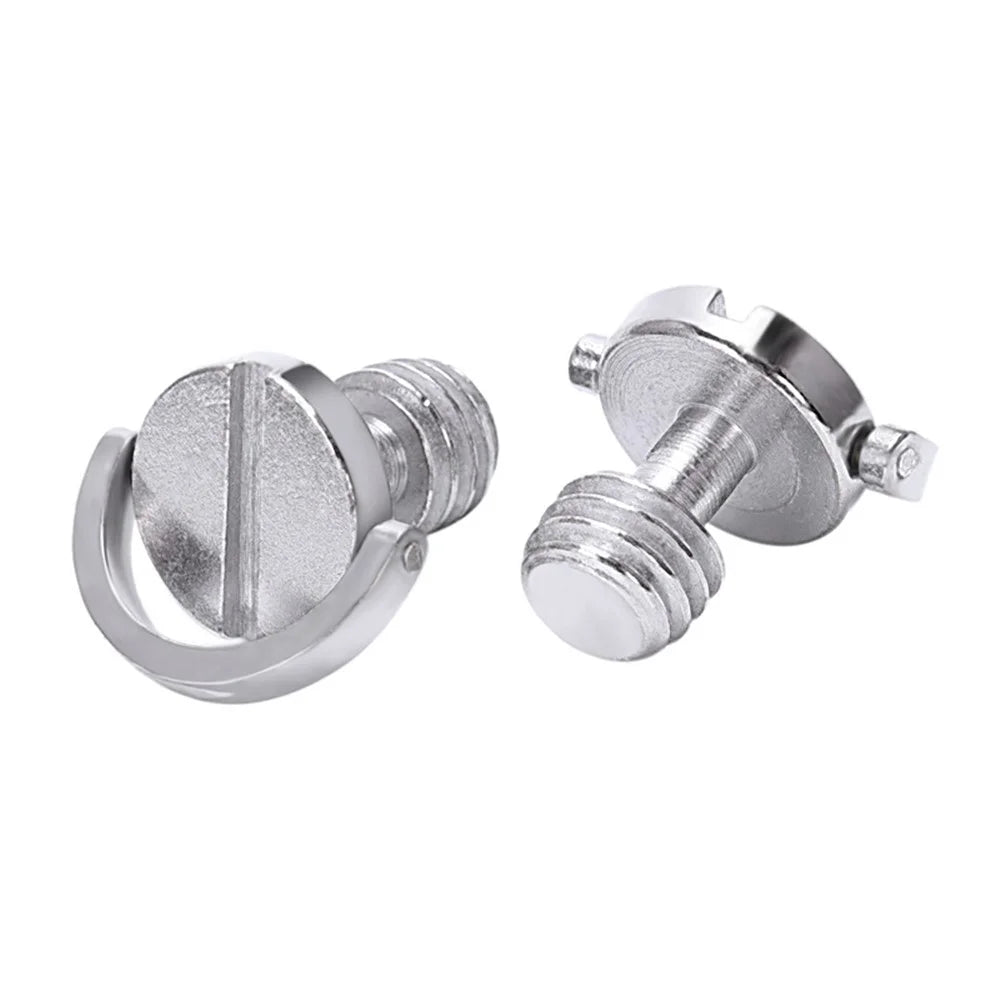 Longer Shaft D-ring Screw 3/8 inch Thread Camera Tripod Quick Release Plate Ballhead Fixing Screw Adapter - 1