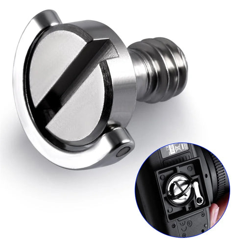 1/4 inch Camera Screw D-Ring Adapter for Tripod Monopod Quick Release Plate Camera Screw - 1