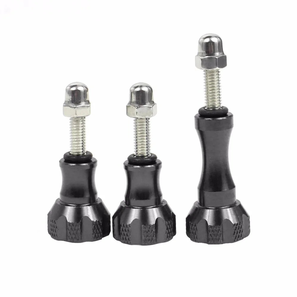 3pcs Aluminum Alloy Long Short Thumb Knob Screws Nut for GoPro Hero Black 8 7 6 5 4 SJcam EKEN YI 4K - Black - 6