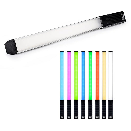 LUXCEO Q508A 8-color Photography RGB Fill Light Adjustable Color Temperature Handheld Video Light - Black/White - 1