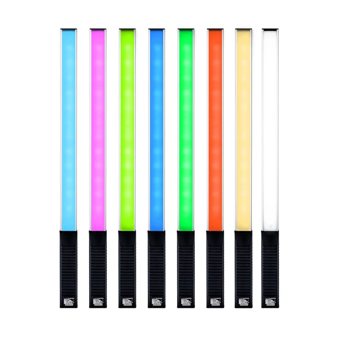 LUXCEO Q508A 8-color Photography RGB Fill Light Adjustable Color Temperature Handheld Video Light - Black/White - 7