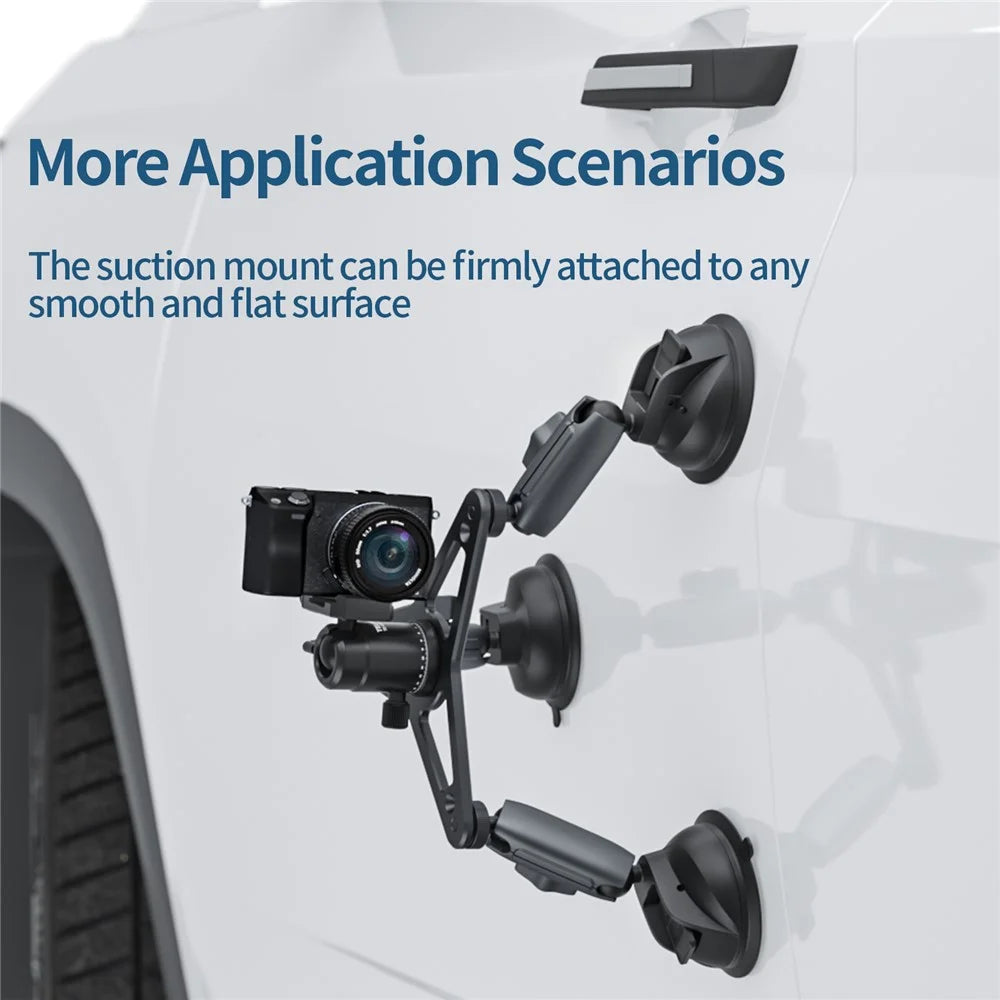 TELESIN TE-TSB-001 Three Suction Cups Action Camera Tripod Mount Bracket Holder Photography Stand for Gopro/Insta360 - 6