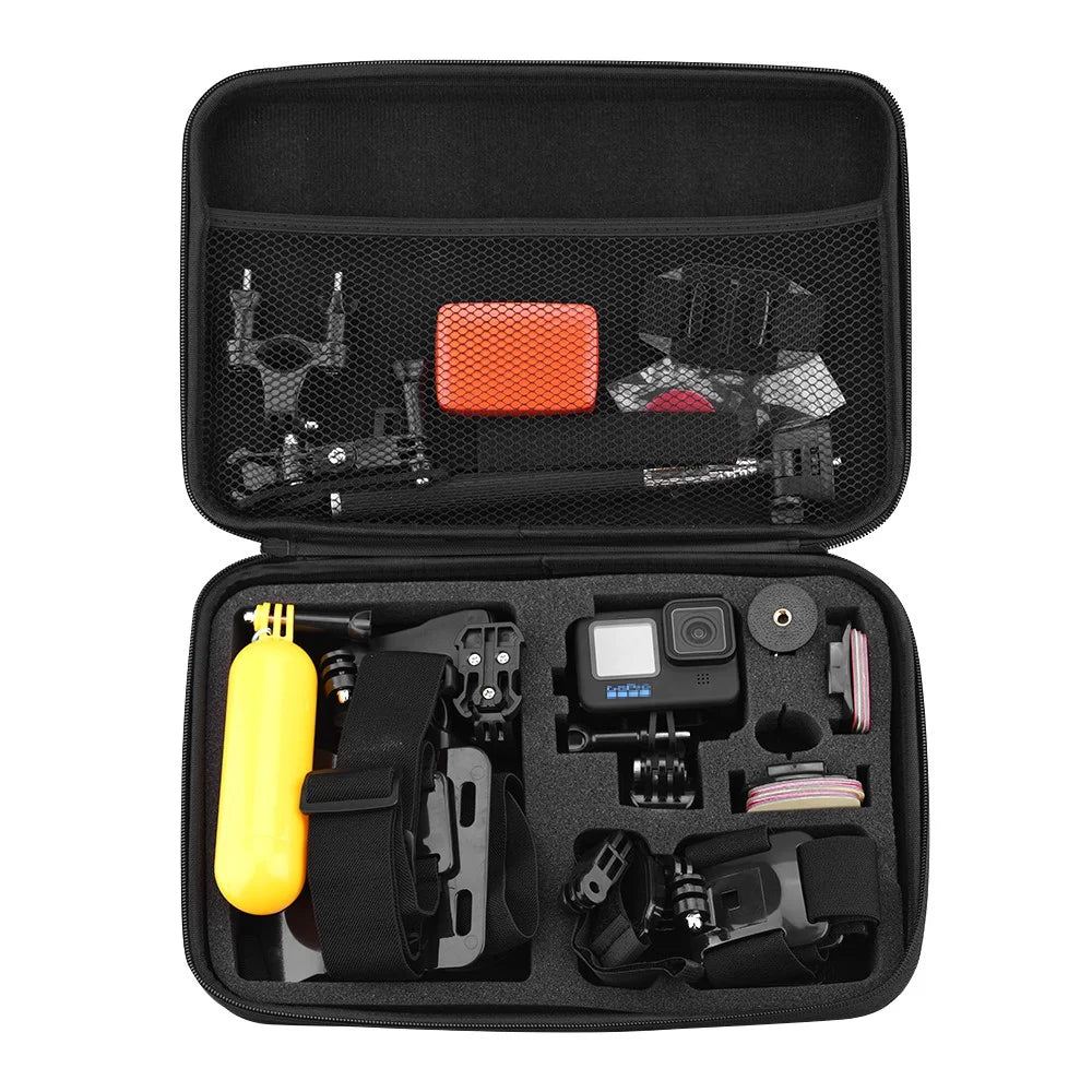 EWB8067_1 Large Size Portable Camera Zipper Handbag Shockproof Carrying Case Storage Bag for GoPro Hero 10/9 - 6