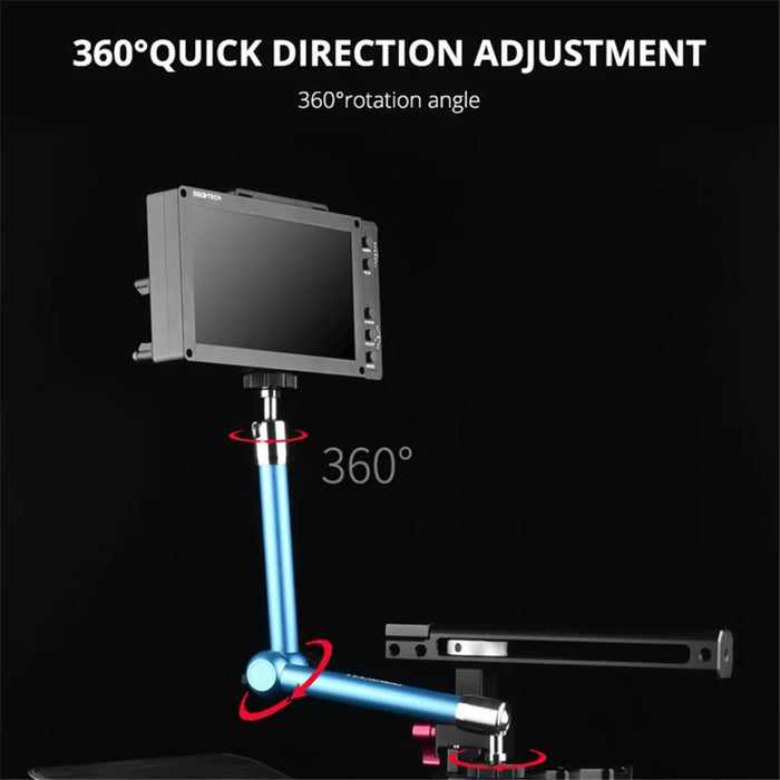 YELANGU A76 11-inch Metal Adjustable Arm Mount Camera Accessories DV Monitor LCD Screen Rotating Stand for Photography - 5
