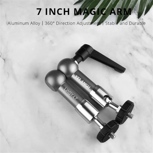 YELANGU LWSY-L7 7-inch Metal Extension Arm Mount Camera Rotating Bracket with 1/4 Adapter for DV Monitor LCD Screen - 2