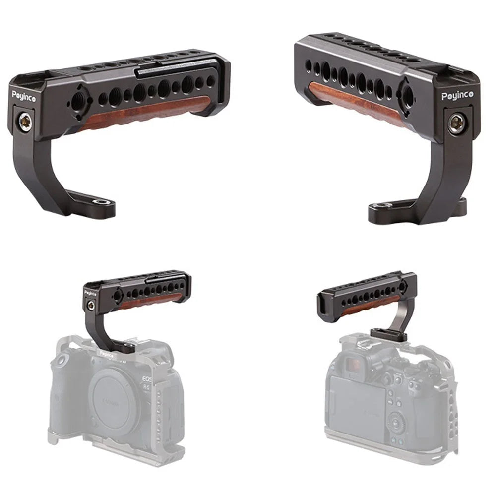 POYINCO JN-001 Camera Top Handle Grip with Cold Shoe Mount Adjustable Camera Handle for Digital DSLR Video Camera Cage - Bronze - 4