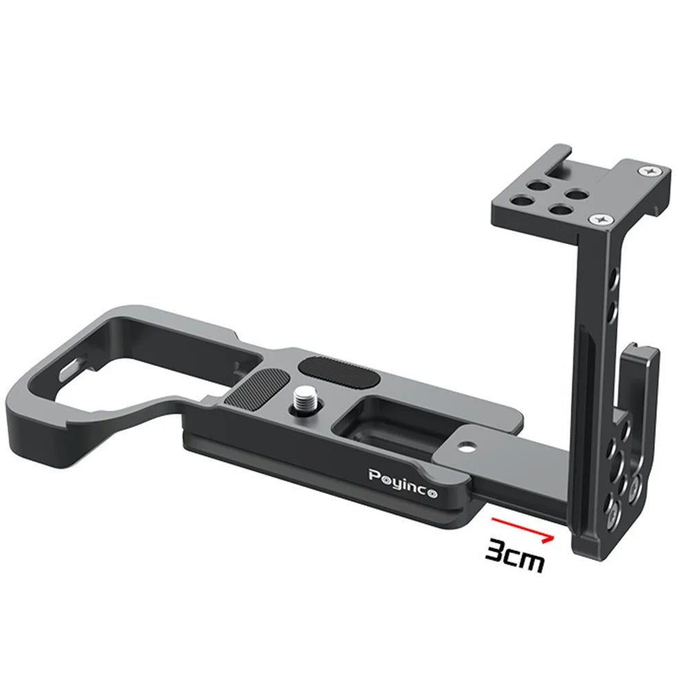 POYINCO JN-037 L-shape Bracket for Sony A7M4 Quick Release Plate Tripod Head Vertical Horizontal Switching Camera Accessories - 5