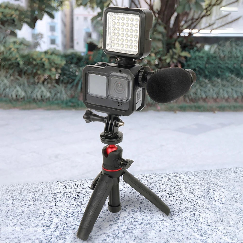 KF41279 For GoPro Hero 9/10 Camera Cage Protective Frame + Adapter Ring + UV Lens Set - 2
