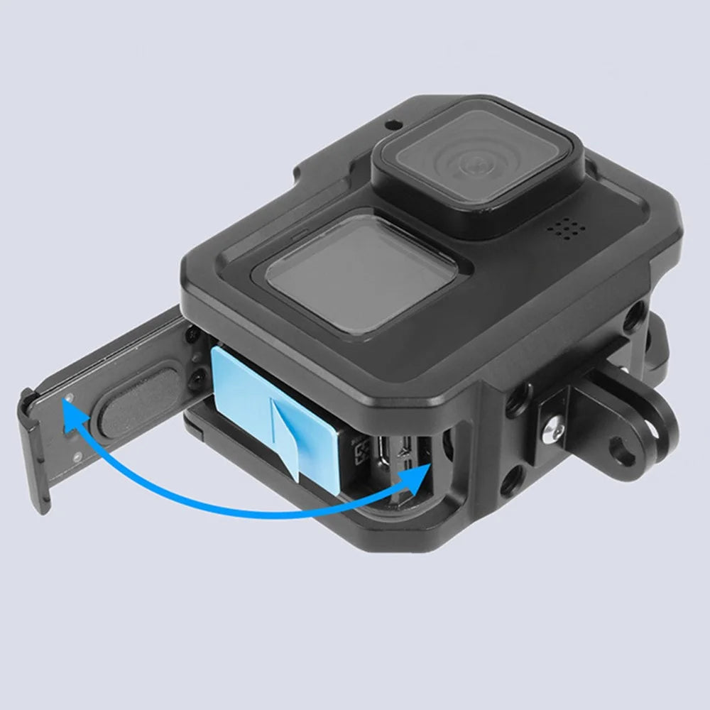 KF41279 For GoPro Hero 9/10 Camera Cage Protective Frame + Adapter Ring + UV Lens Set - 4