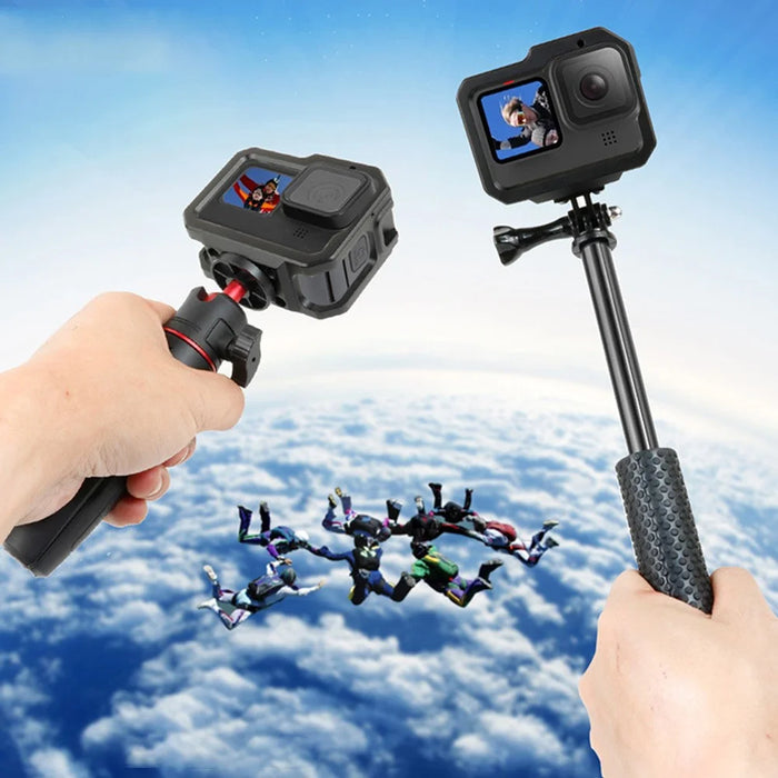KF41279 Aluminum Alloy Camera Cage Protection Case for GoPro Hero 9/10 with Adapter Loop+UV Lens+Lens Cap - 3